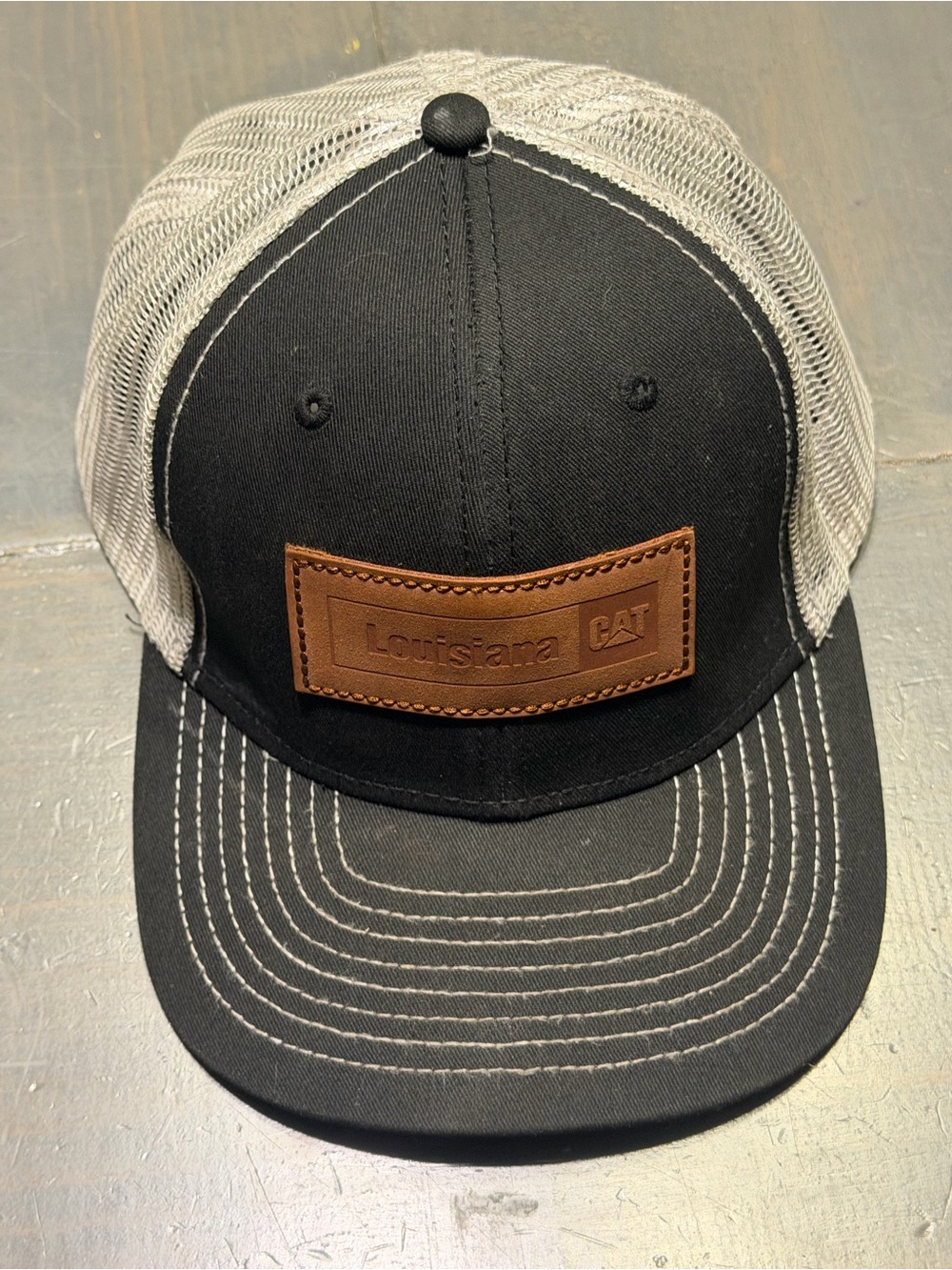 Louisiana CAT Black & Gray Mesh Patch Snapback Hat